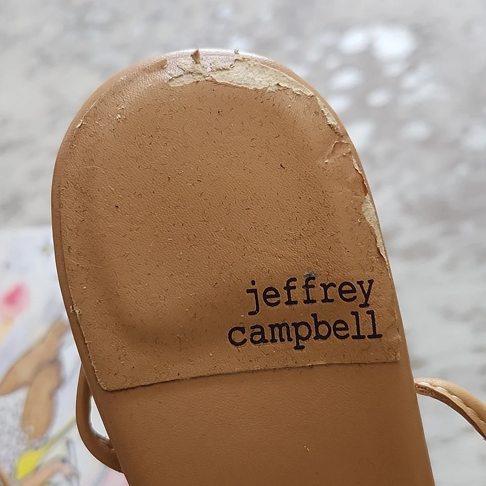 Jeffrey Campbell Primadonna Platform Wrap Sandal Nude NWB Sz9